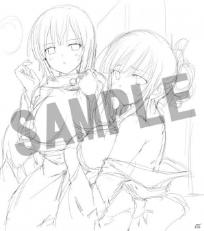 3DS「閃乱カグラ2 -真紅-」店舗別購入特典の描き下ろしイラストのラフが一挙公開！さまざまなキャラクターが魅力的に描かれた全9種の画像7
