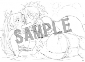 3DS「閃乱カグラ2 -真紅-」店舗別購入特典の描き下ろしイラストのラフが一挙公開！さまざまなキャラクターが魅力的に描かれた全9種の画像8