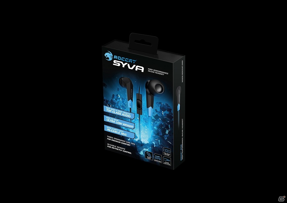 ROCCAT、インナーイヤーヘッドセット「Syva」を8月に発売の画像3