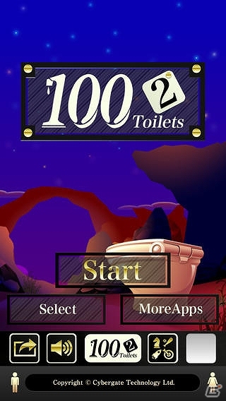 トイレに何回閉じ込められるのだ…サイバーゲート脱出シリーズ第5弾「脱出ゲーム“100 Toilets 2”」がiOS向けに配信の画像1