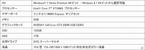 iiyama PC、グラフィックにGeForce GTX 850Mを搭載した15型ゲームノートPC「15GSH7100-i5-LEB」など6機種を発売の画像4