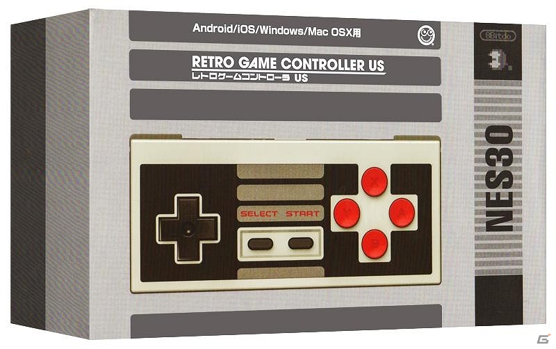 レトロゲーム風のPC/スマートフォン向けBluetooth対応ゲームコントローラ「レトロゲームコントローラUS」が6月25日に発売の画像1