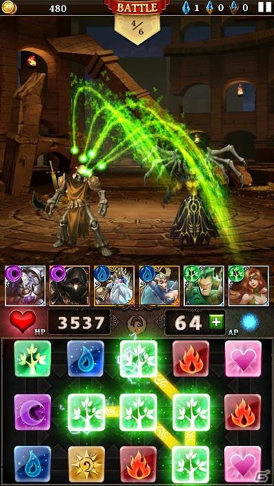 ルーンを繋げて魔物を倒す！iOS/Android「ダンジョン・ジェム」が配信の画像4