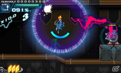 3DS「蒼き雷霆 ガンヴォルト」ならではのゲームシステムやガンヴォルトの成長要素が明らかに―配信時期は8月中旬へと更新の画像19