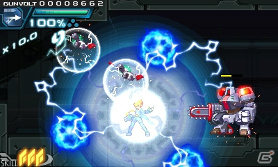 3ds 蒼き雷霆 ガンヴォルト ならではのゲームシステムやガンヴォルトの成長要素が明らかに 配信時期は8月中旬へと更新 ゲーム情報サイト Gamer
