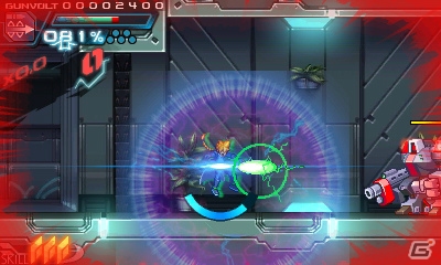 3DS「蒼き雷霆 ガンヴォルト」ならではのゲームシステムやガンヴォルトの成長要素が明らかに―配信時期は8月中旬へと更新の画像4