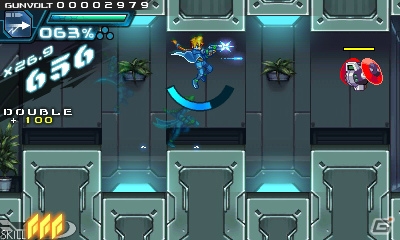 3DS「蒼き雷霆 ガンヴォルト」ならではのゲームシステムやガンヴォルトの成長要素が明らかに―配信時期は8月中旬へと更新の画像5