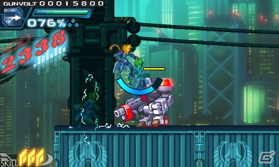 3DS「蒼き雷霆 ガンヴォルト」ならではのゲームシステムやガンヴォルトの成長要素が明らかに―配信時期は8月中旬へと更新の画像6