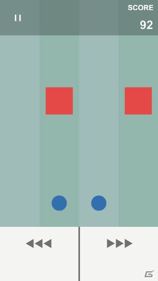 2つのボールをコントロールし四角形をよけて進むゲーム―iOS/Android「The Twin Balls」が配信開始の画像1