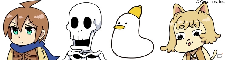 「4コマのバハムート」でお馴染みのキャラクターたちがLINEスタンプに―「神撃のバハムート」のLINEクリエイターズスタンプが登場の画像1
