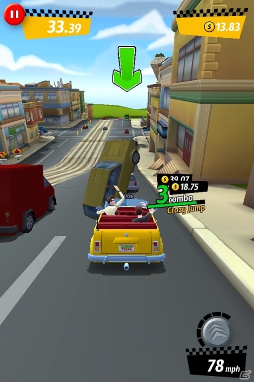 「クレイジータクシー」最新作がついに登場！「Crazy Taxi：City Rush」iOS版が配信の画像7