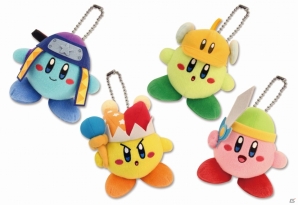 3DS「星のカービィ トリプルデラックス」全4種のカービィマスコットがクレーンゲーム専用景品として8月上旬より投入の画像1