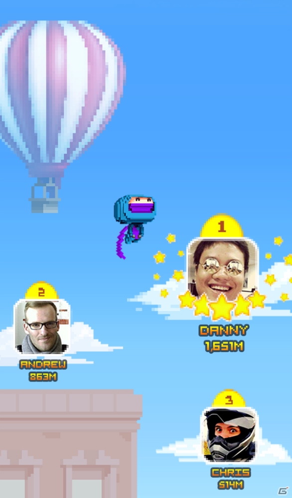 ドットで出てきたキャラクターを高くジャンプさせるカジュアルゲーム―Android版「Ninja UP! ～ニンジャアップ！～」が配信開始の画像5