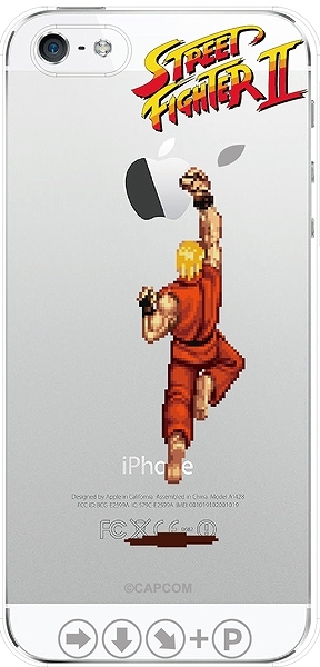 透明ケースのデザインとiPhone 5s/5のロゴマークを組み合わせたデザインが楽しめる「iPhone5s/5 専用 ストリートファイターII iPhone＋」本日発売の画像1