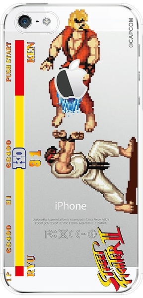透明ケースのデザインとiPhone 5s/5のロゴマークを組み合わせたデザインが楽しめる「iPhone5s/5 専用 ストリートファイターII iPhone＋」本日発売の画像2