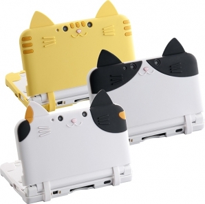 キュートなネコ耳付きの3DS LL用シリコンカバー「ねこにゃん」にデラックスバージョンが登場！「CYBER・シリコンカバー ねこにゃん DX（3DS LL用）」発売の画像1