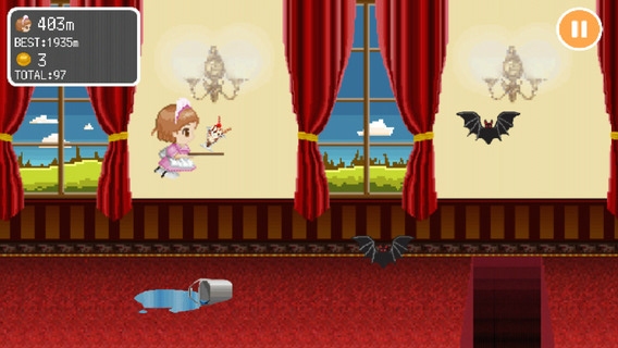 障害物を避けながらメイドを走らせる横スクロールゲームーiOS/Android「進め!! 爆走（娘）! -エンドレスなメイド編-」が配信開始の画像2