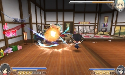 3DS「閃乱カグラ2 -真紅-」爆乳ハイパーDLC第1弾「閃乱カグラ2 Waistdeep」が配信―ちっちゃい飛鳥たちが大暴れのドタバタ活劇！の画像5