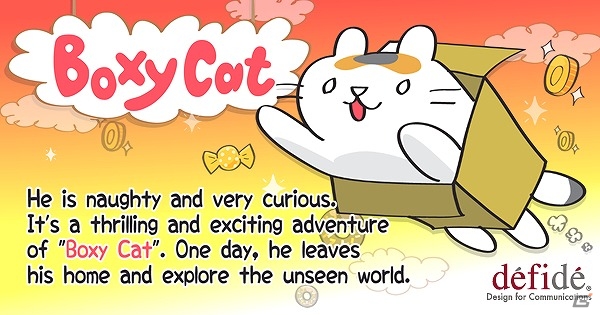 Android「はこにゃん」のグローバル対応版「Boxy Cat」が配信の画像1