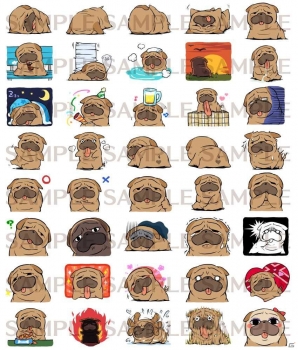 iOS/Android「てのひらワンコ」公式わんこ「ぶるたん」のLINEスタンプが配信の画像2