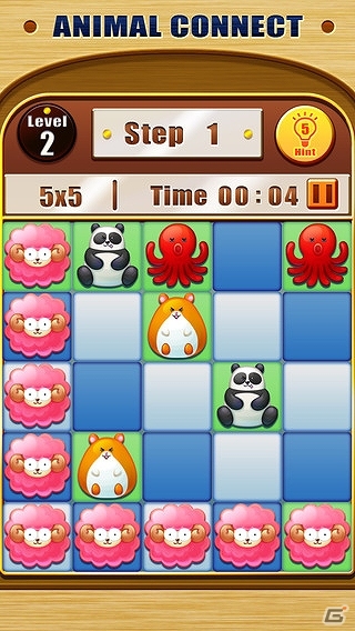 可愛い動物達を繋げる簡単操作のパズルゲーム！iOS/Android「アニマルコネクト」配信開始の画像1