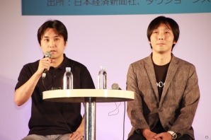 左からエイリムの高橋英士氏とコロプラの馬場功淳氏