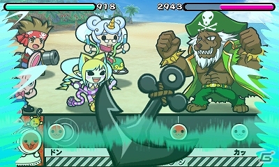 3DS「太鼓の達人 どんとかつの時空大冒険」フウガ、ミライ、こだまと無人島からの脱出に挑め！追加コンテンツ「人気曲＋追加クエストパック3」配信開始の画像6