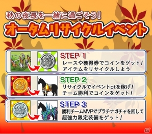 Yahoo! Mobage「ダービー×ダービー」新イベント「オータムリサイクルイベント」開催の画像2