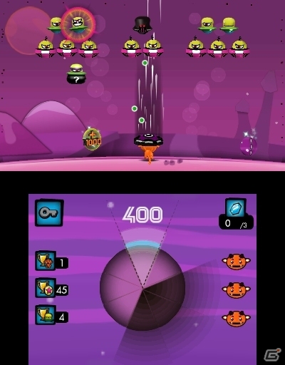 ブロックくずし＆インベーダーがドッキング！宇宙人から惑星を守る3DS向けアクションパズル「小悪魔ココトの宇宙人くずし」が10月22日に配信の画像4