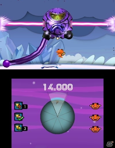 ブロックくずし＆インベーダーがドッキング！宇宙人から惑星を守る3DS向けアクションパズル「小悪魔ココトの宇宙人くずし」が10月22日に配信の画像5