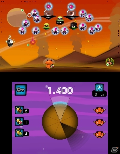 ブロックくずし＆インベーダーがドッキング！宇宙人から惑星を守る3DS向けアクションパズル「小悪魔ココトの宇宙人くずし」が10月22日に配信の画像7