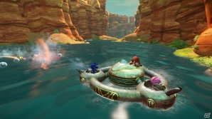 Wii U「ソニックトゥーン 太古の秘宝」バトルで役立つ「サポートウェポン」＆探索のお供「サポートビークル」が公開！物語序盤を飾る舞台も紹介の画像12