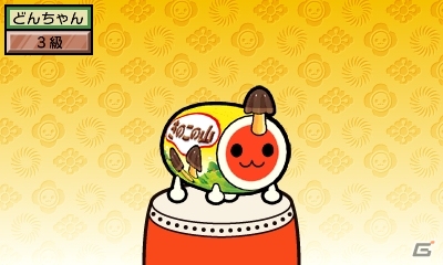 3DS「太鼓の達人 どんとかつの時空大冒険」明治コラボ！きのこの山/たけのこの里/カール衣装のオリジナルきせかえが登場の画像3