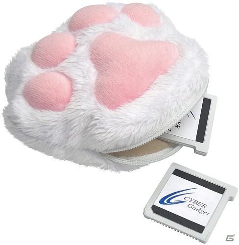 ふわふわのぬいぐるみ素材を使用した”にくきゅう”ポーチ登場！3DS用「CYBER・にくきゅうカードポーチ ねこにゃん」が11月5日より発売の画像5