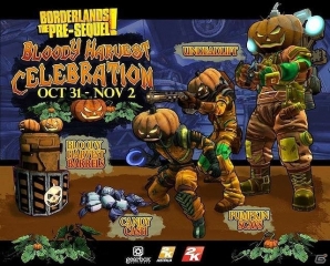 PS3/Xbox 360「ボーダーランズ プリシークエル」発売記念トレーラーが公開！ハロウィンイベント「血まみれ収穫祭」も開催の画像1