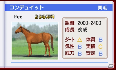 3DS「ダービースタリオンGOLD」にゴールドシップ、ジャスタウェイなど活躍中の競走馬が登場！競走馬の調教方法も詳しく紹介の画像40