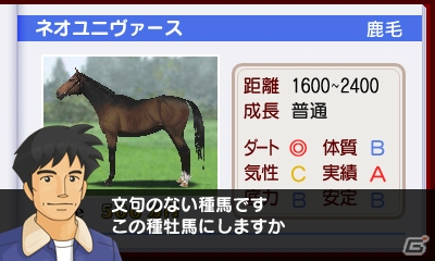 3DS「ダービースタリオンGOLD」にゴールドシップ、ジャスタウェイなど活躍中の競走馬が登場！競走馬の調教方法も詳しく紹介の画像43