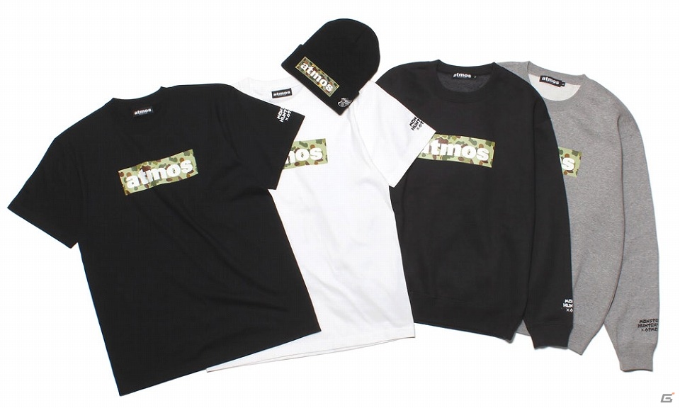 「モンスターハンター4G」とアパレルブランド「atmos」がコラボ！コラボTシャツ・スウェット・ビーニーの3モデルが11月15日に発売の画像1