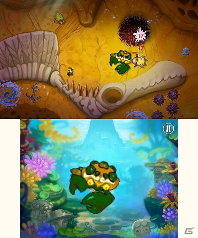 足をぎゅ～っとひっぱり、離して、ぶつけちゃおう！3DS「SQUIDS‐ひっぱりイカの大冒険‐」が11月26日に配信の画像10