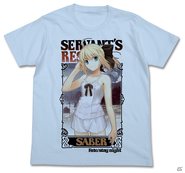 「Fate/stay night」セイバー フルカラーTシャツやTVアニメ版キャラクターたちをモチーフにしたカラビナなどを順次発売の画像1
