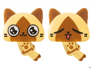 寒い季節はアイルーと一緒に温まろう！アミューズメント専用景品「モンスターハンター アイルー添い寝クッション」が12月上旬より登場！の画像1
