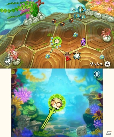 ターン制おはじき風戦略バトル―3DS「SQUIDS‐ひっぱりイカの大冒険‐」が配信の画像2