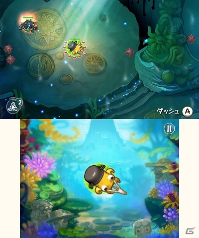 ターン制おはじき風戦略バトル―3DS「SQUIDS‐ひっぱりイカの大冒険‐」が配信の画像5