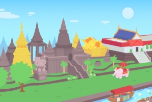 iOS/Android「Hello Kitty Flower Bounce」新エリア「タイ」が実装！期間限定イベントも開催の画像2