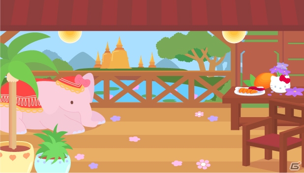 iOS/Android「Hello Kitty Flower Bounce」新エリア「タイ」が実装！期間限定イベントも開催の画像3