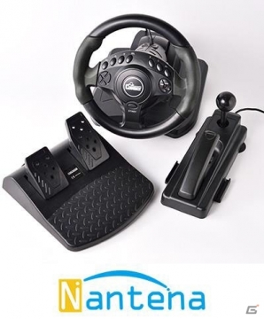 Nantena、PS3/PS2/PC対応のステアリング・シフトレバー・ペダルの3点セット「E018 T600 5in1」を発売の画像1
