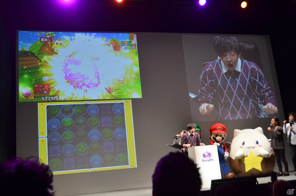 パンサーや高橋愛さんが「パズル＆ドラゴンズ スーパーマリオブラザーズ エディション」をプレイ！発売の経緯や施策も語られた発表会をレポートの画像18