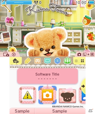 3DS用テーマに「クマ・トモ」デザイン3種が登場―「ヒツジの着ぐるみ」「おかえりなさいボイス」「バレンタイン」がモチーフにの画像2