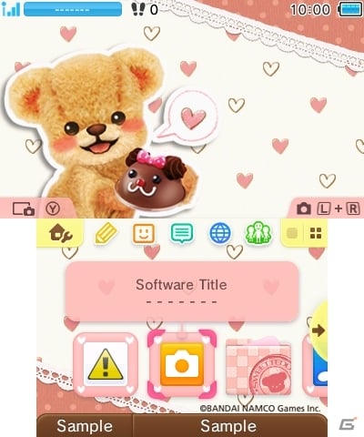 3DS用テーマに「クマ・トモ」デザイン3種が登場―「ヒツジの着ぐるみ」「おかえりなさいボイス」「バレンタイン」がモチーフにの画像3