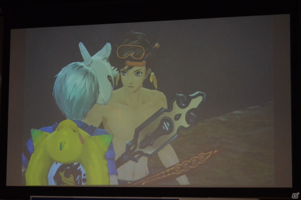 「テイルズ オブ ゼスティリア」ゲームの特徴や各キャラの秘奥義などを紹介した馬場プロデューサーによるトークショーをレポートの画像50